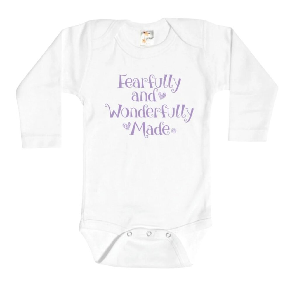 Fearfully and Wonderfully Made - Girl's Infant Onesie (Long sleeve)